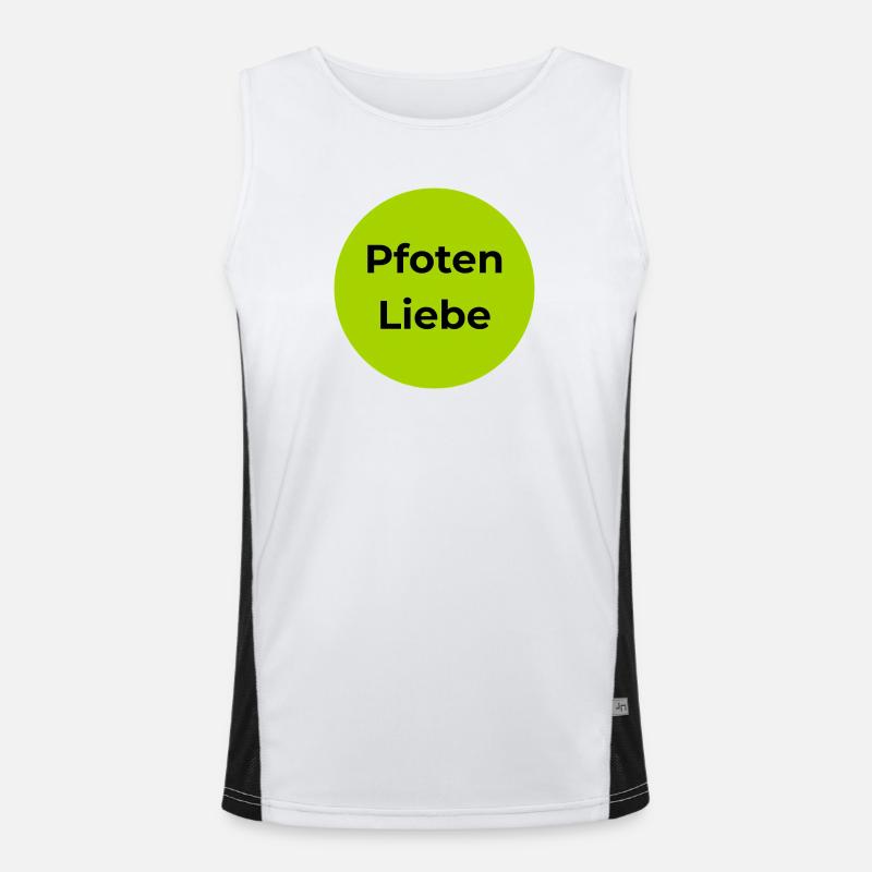 Paws Love Circle Design Men's Functional Contrast Tank Top 