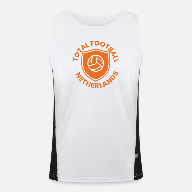 Dutch Shield Volleyball-Emblem Funktionelles Kontrast-Tank Top für Männer 