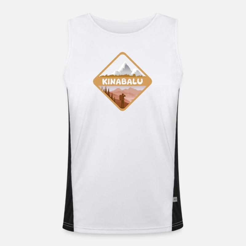 Kinabalu - Men's Functional Contrast Tank Top - white/black