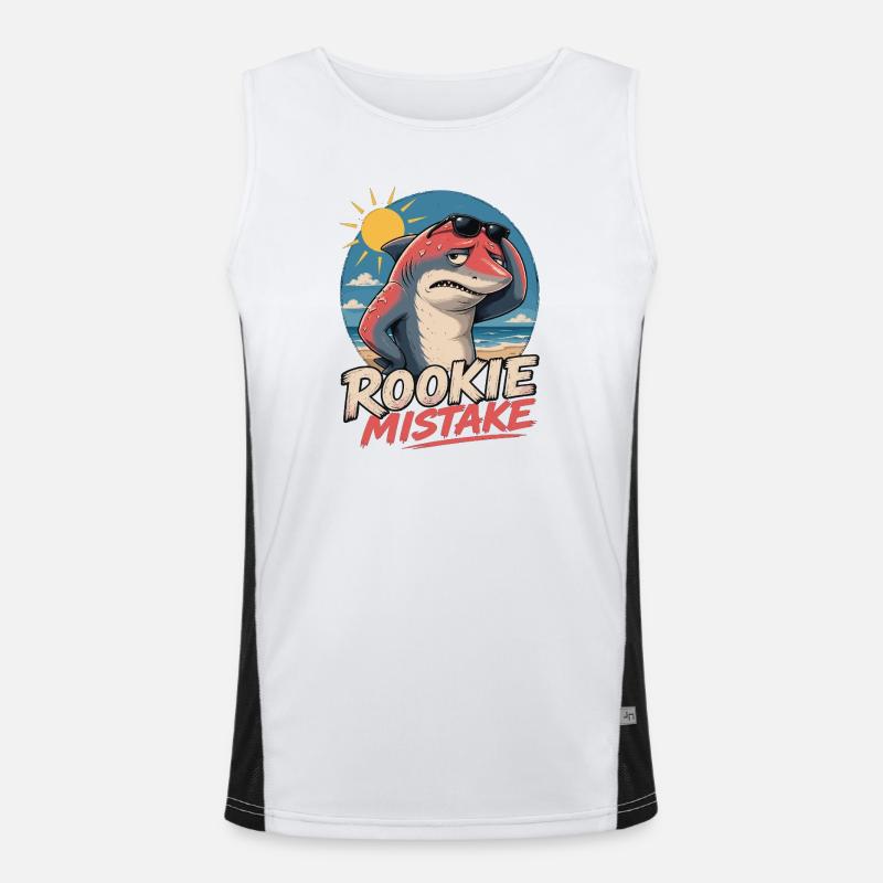 Rookie Mistake - Beach Shark Men's Functional Contrast Tank Top 