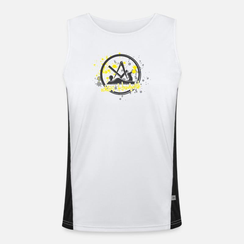 Schreiner Stolz grey-yellow small Men's Functional Contrast Tank Top 