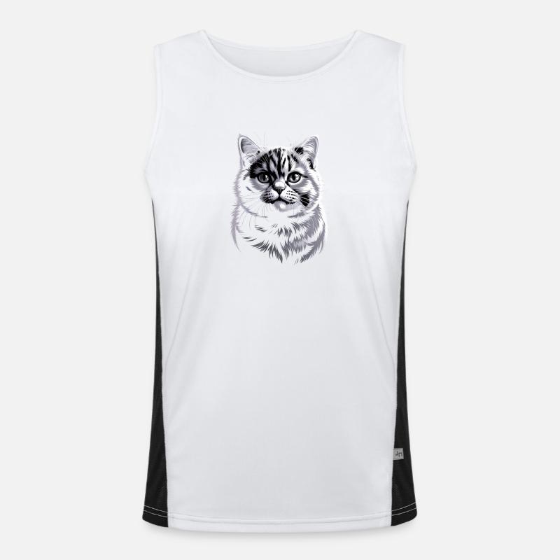 Britisch Kurzhaar BKH Funktionelles Kontrast-Tank Top für Männer 