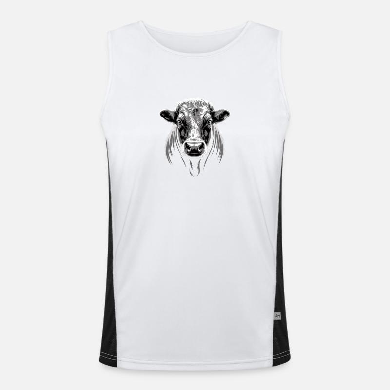 Kuh Funktionelles Kontrast-Tank Top für Männer 
