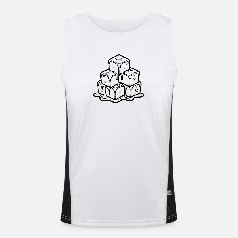 cold - Men's Functional Contrast Tank Top - white/black