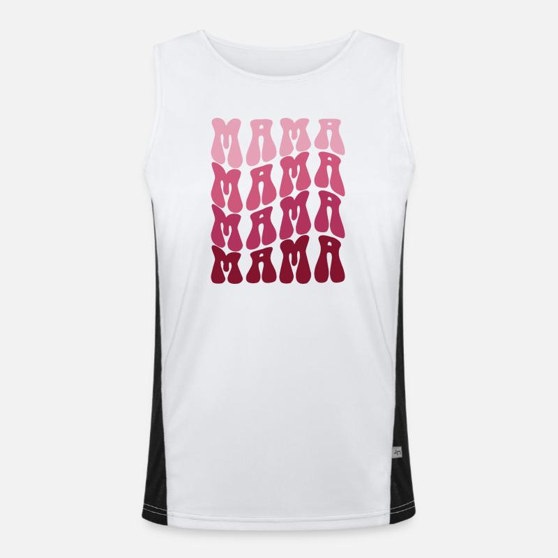 Mom Pattern in Pink Gradient Men's Functional Contrast Tank Top 