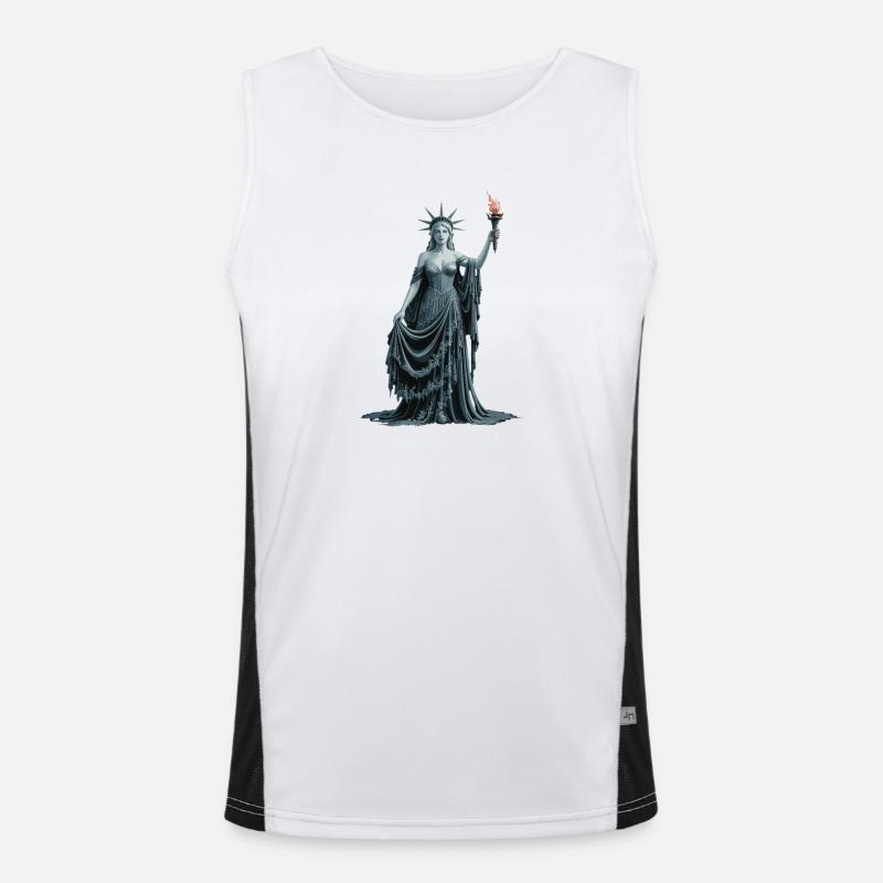 Statue de la Liberté de la Déesse de la Liberté Fantasy Lady Débardeur respirant contrasté Homme 