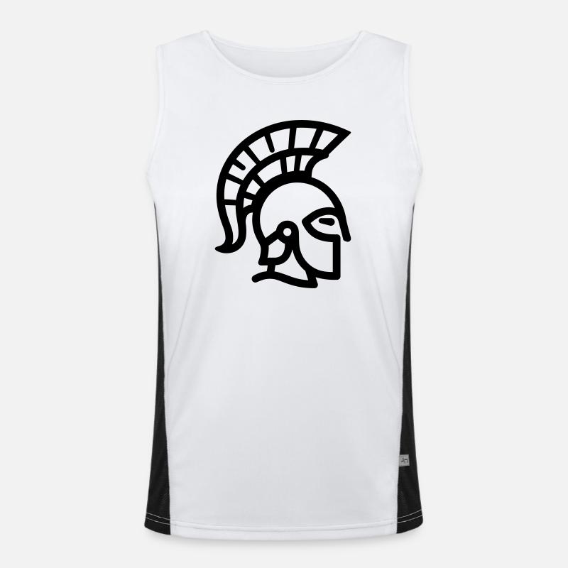 Spartan - Men's Functional Contrast Tank Top  - white/black