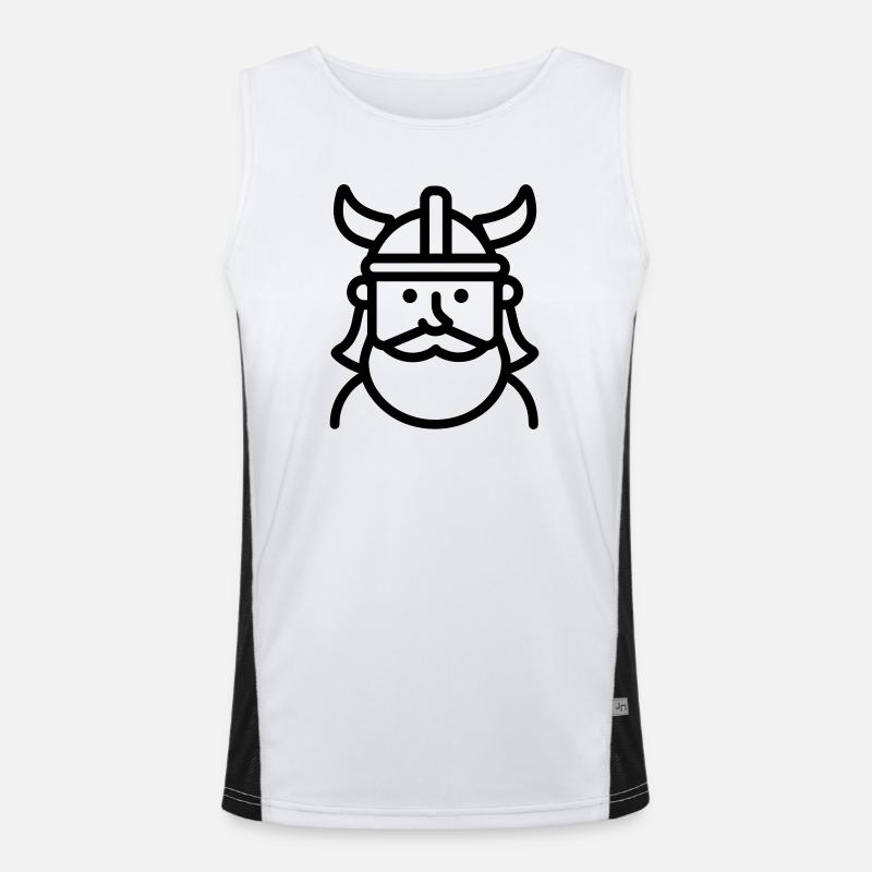 Viking - Men's Functional Contrast Tank Top  - white/black