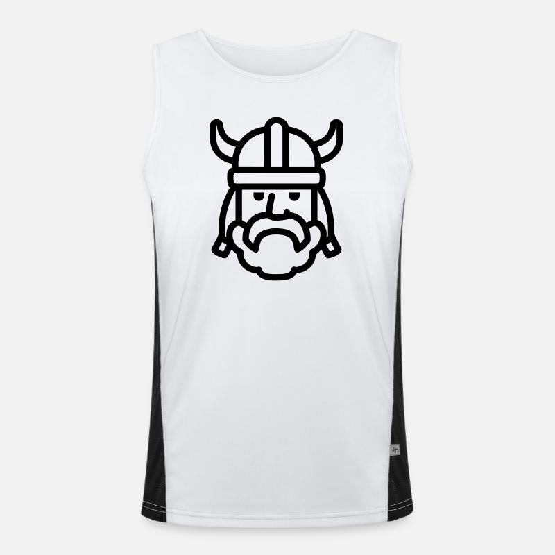 Viking - Men's Functional Contrast Tank Top  - white/black