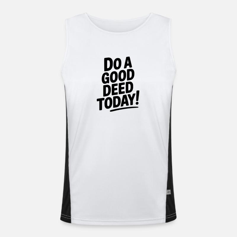 Do a Good Deed Today! - Men's Functional Contrast Tank Top - white/black