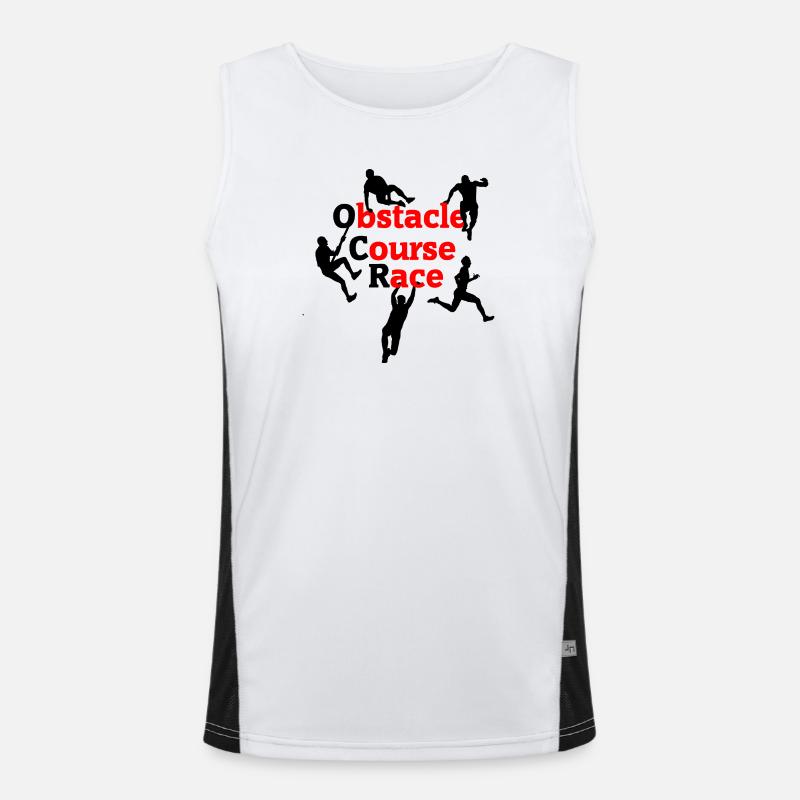 Course d’obstacles – Red Impact Design Débardeur respirant contrasté Homme 