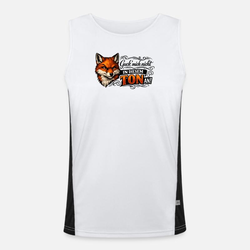 Fuchs freches Statement Funktionelles Kontrast-Tank Top für Männer 