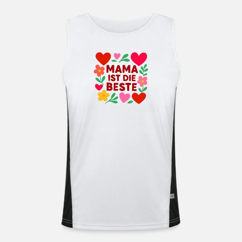 Mama ist die Beste  Funktionelles Kontrast-Tank Top für Männer 