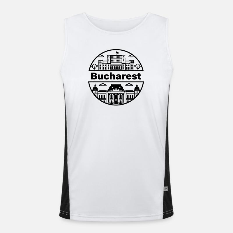 Bukarest Funktionelles Kontrast-Tank Top für Männer 