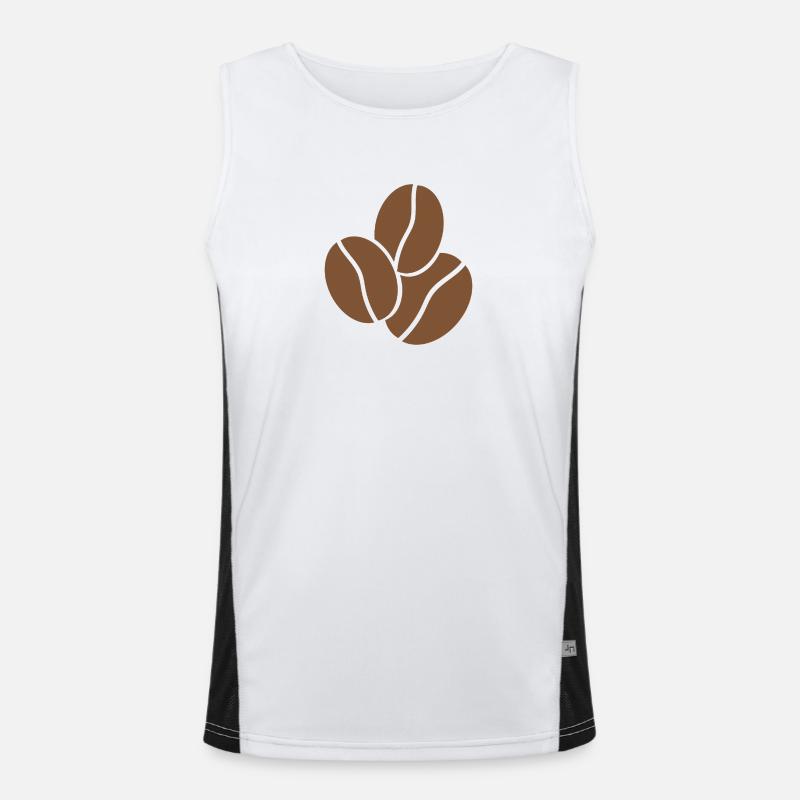 Kaffeebohnen Funktionelles Kontrast-Tank Top für Männer 