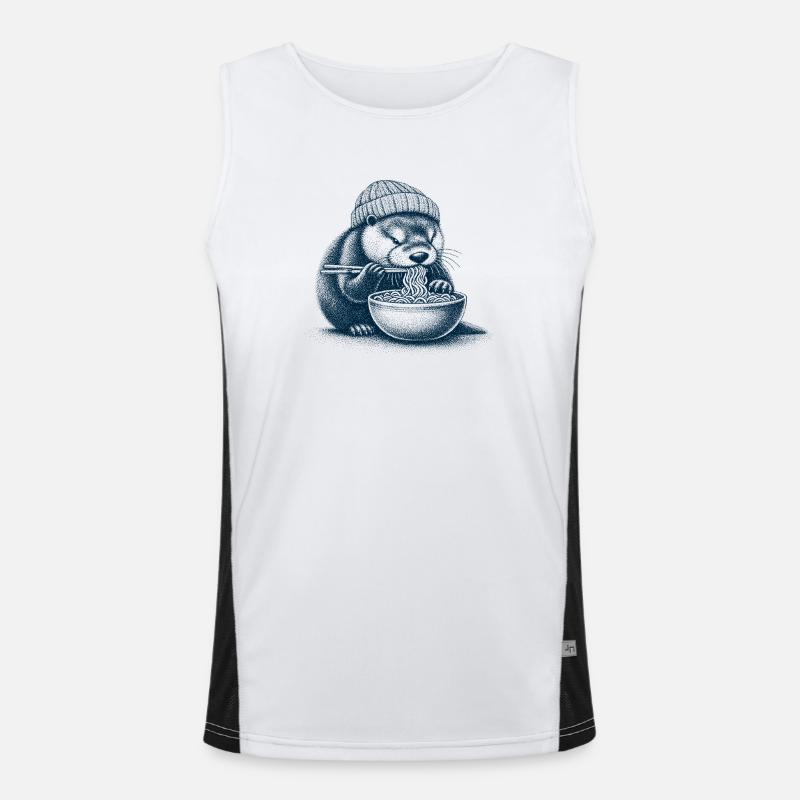 Ramen Otter  Funktionelles Kontrast-Tank Top für Männer 