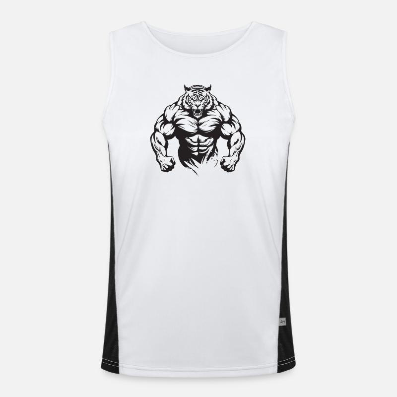 Culturisme Tiger Débardeur respirant contrasté Homme 