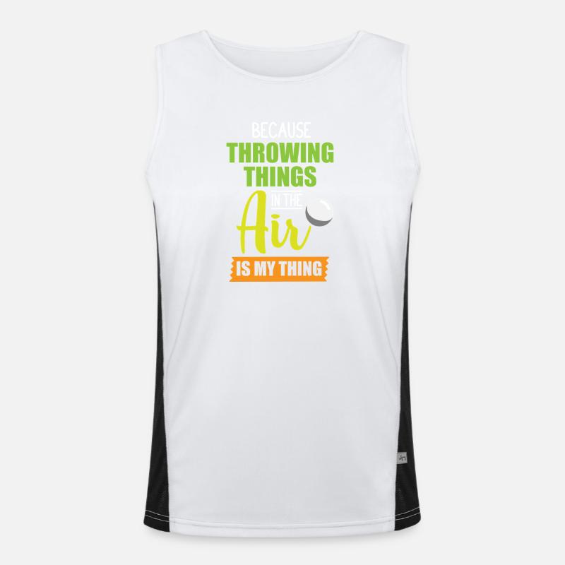 discus throw discus throw discus thrower Men's Functional Contrast Tank Top 