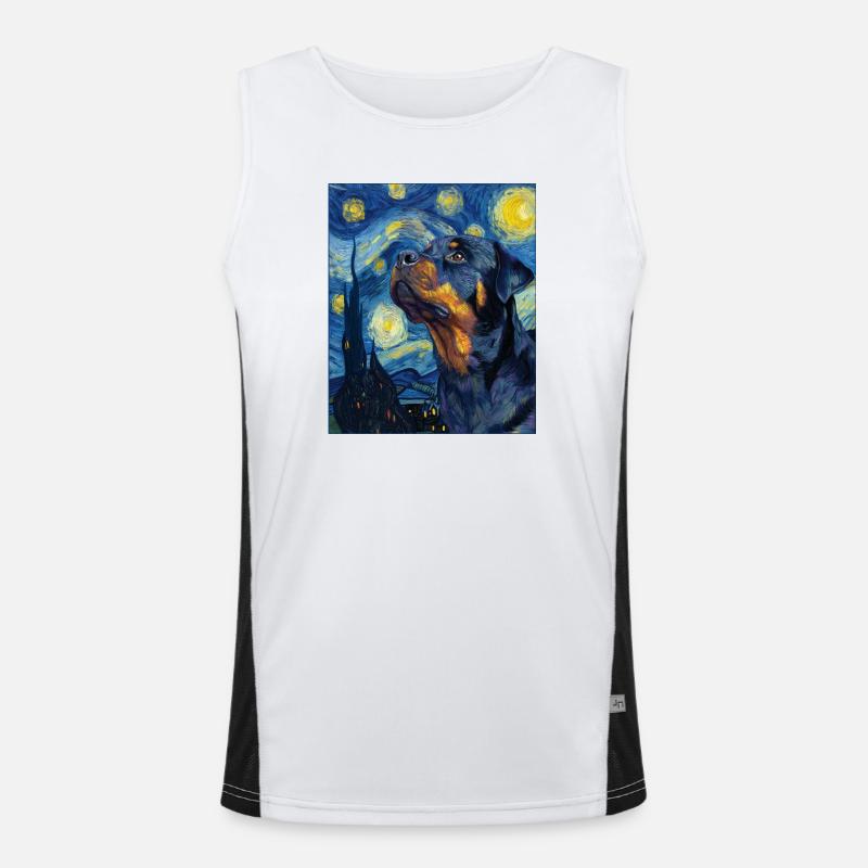 Rottweiler - Men's Functional Contrast Tank Top - white/black