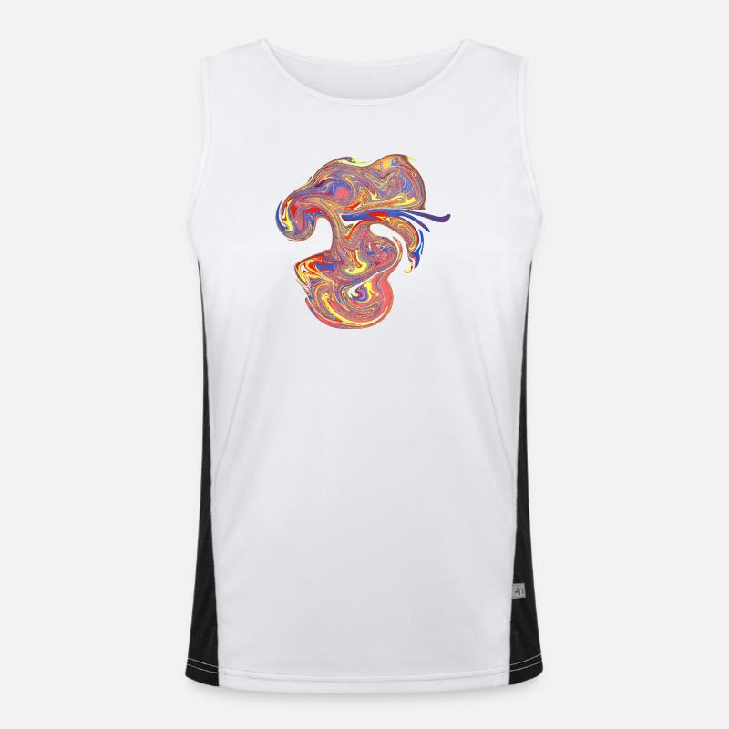 Psychedelische Marmor-Wirbel Funktionelles Kontrast-Tank Top für Männer 