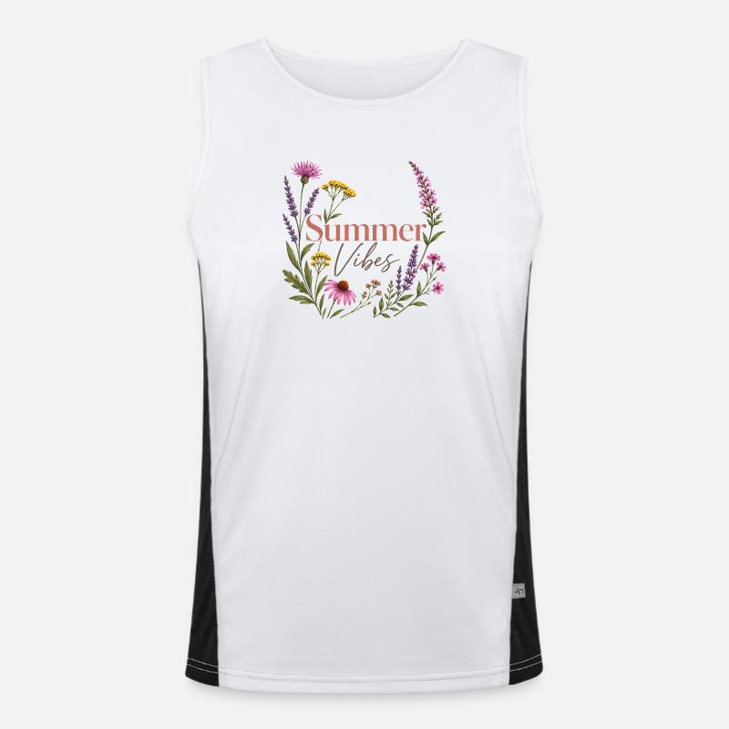 Couronne de fleurs Summer Vibes Débardeur respirant contrasté Homme 
