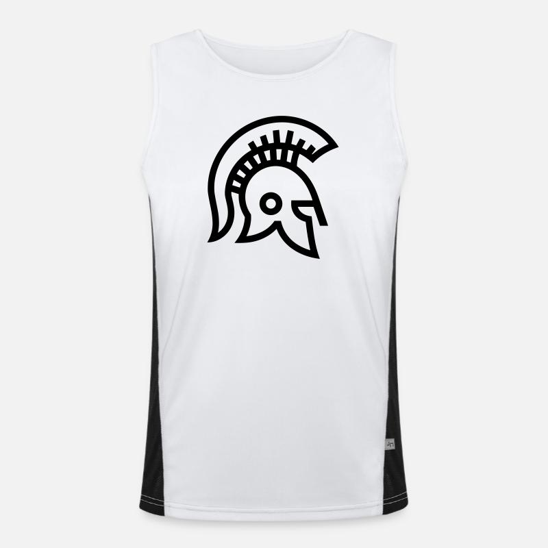 Spartan - Men's Functional Contrast Tank Top - white/black