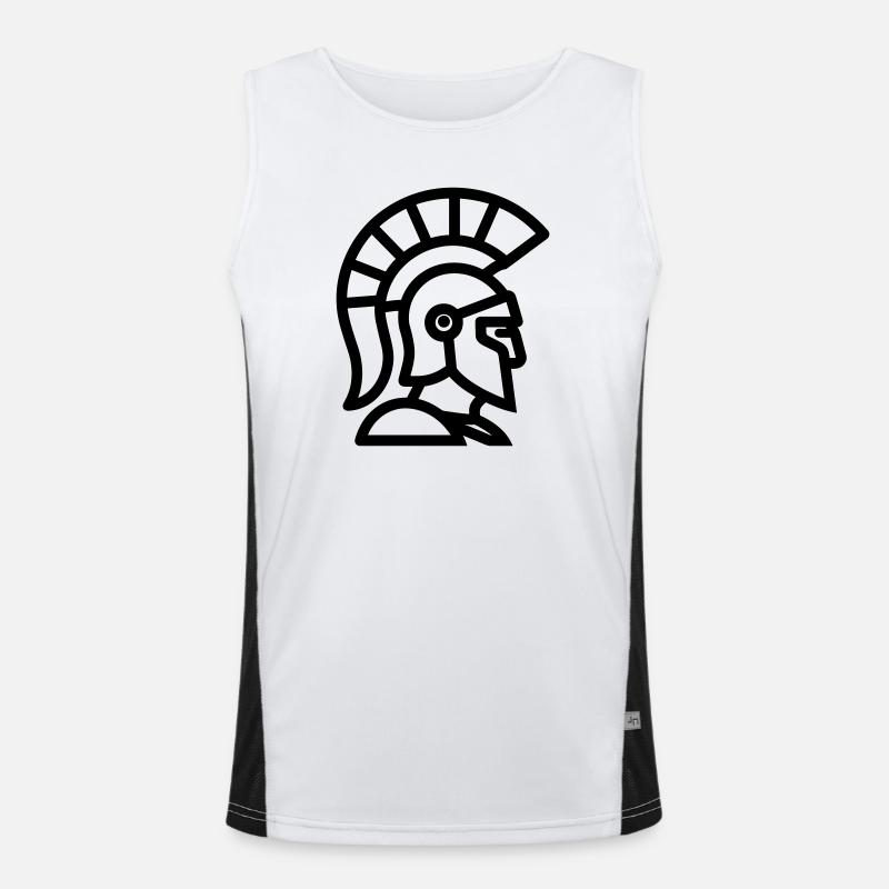 Spartan - Men's Functional Contrast Tank Top  - white/black