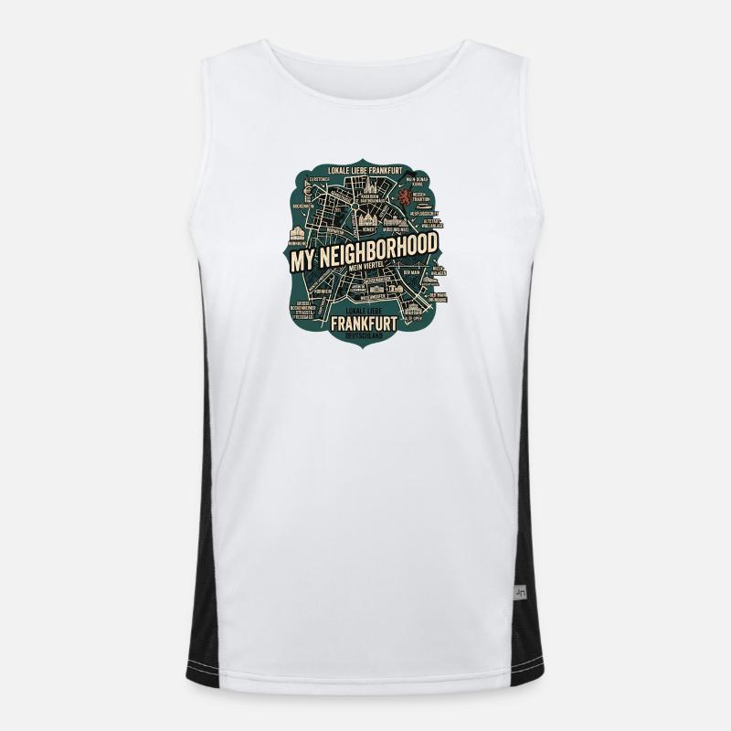 Frankfurt Liebe Funktionelles Kontrast-Tank Top für Männer 