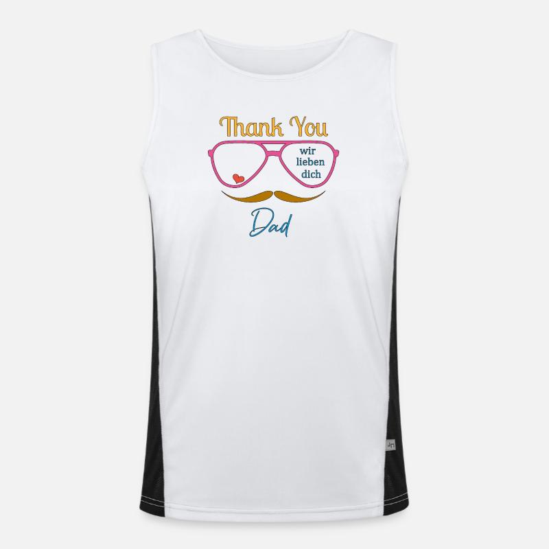 Danke Dad  Funktionelles Kontrast-Tank Top für Männer 