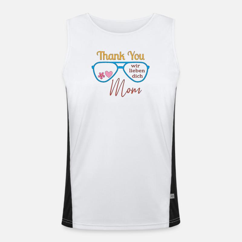 Danke Mama  Funktionelles Kontrast-Tank Top für Männer 