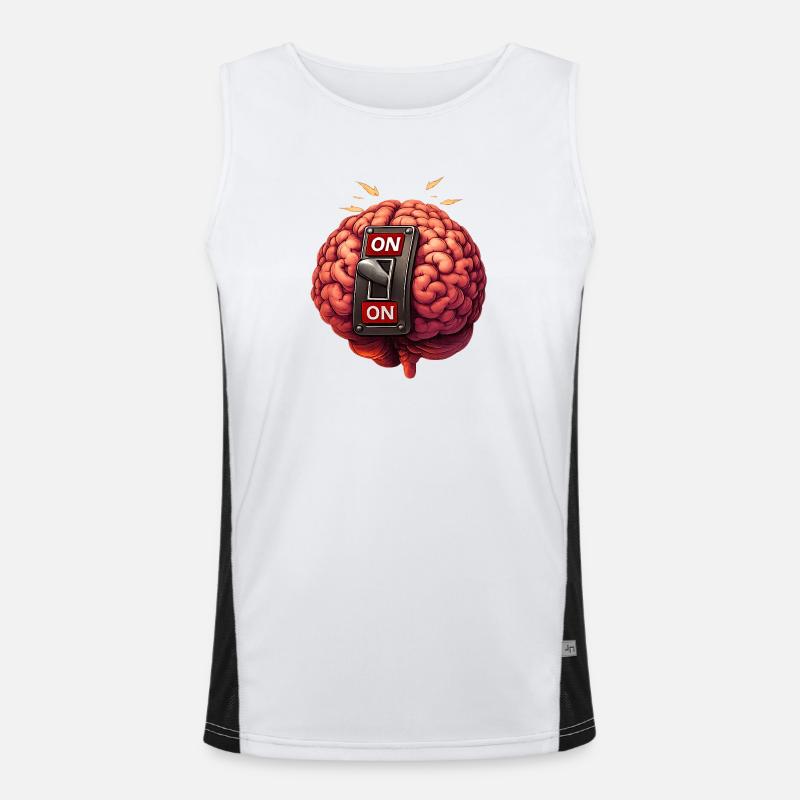Brain on - always Funktionelles Kontrast-Tank Top für Männer 