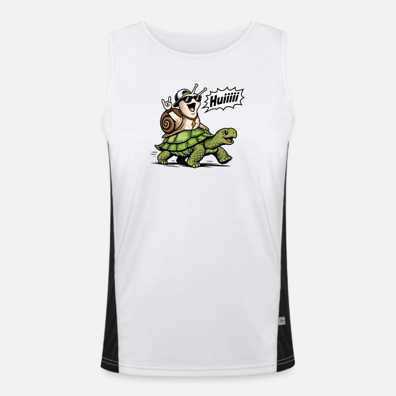Swift Snail on Turtle Men's Functional Contrast Tank Top 