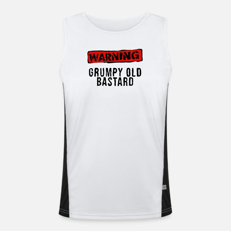 Warning Stamp Red Men's Functional Contrast Tank Top 