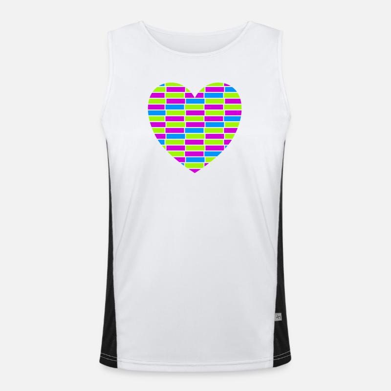 Heart Men's Functional Contrast Tank Top 
