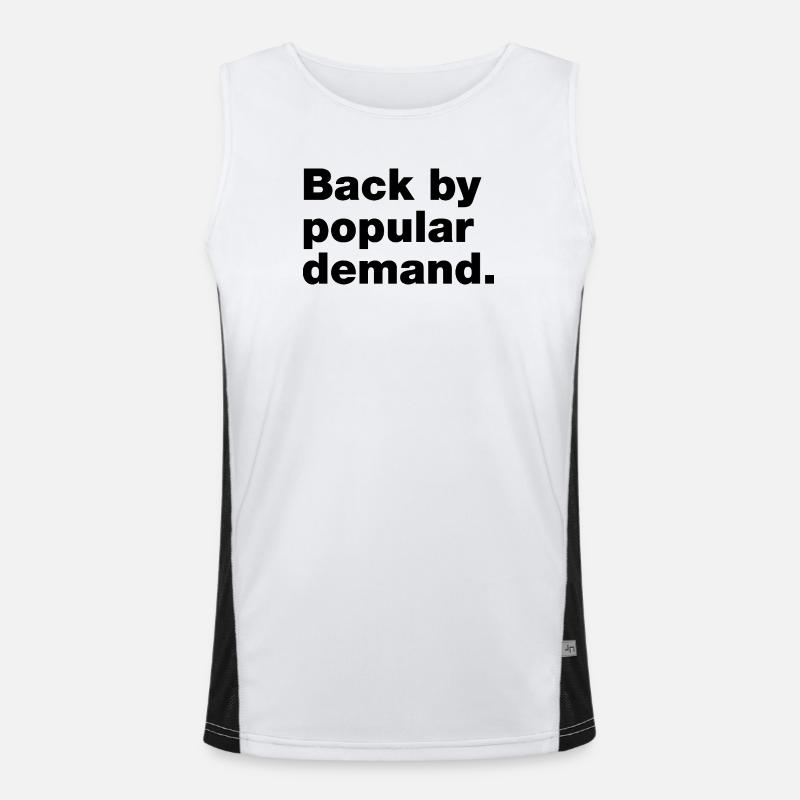Back by popular demand - Men's Functional Contrast Tank Top  - white/black