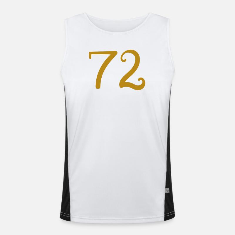 72 - Men's Functional Contrast Tank Top - white/black
