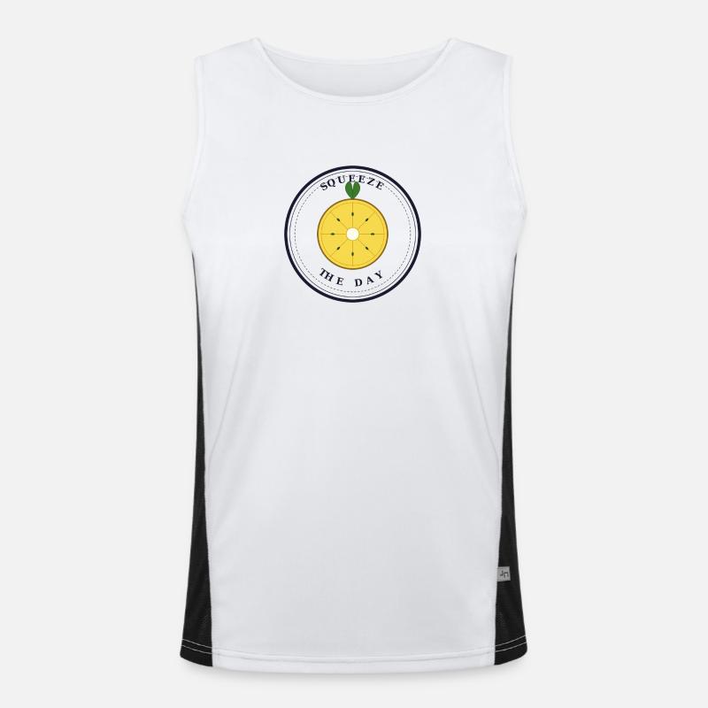 squeeze the day Funktionelles Kontrast-Tank Top für Männer 