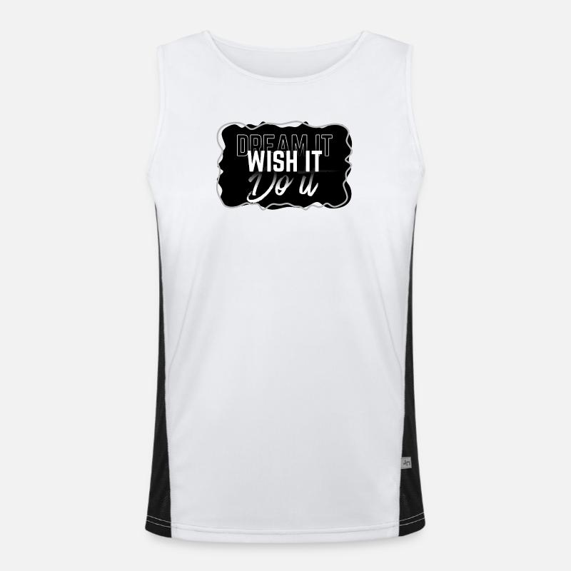 Traum-Wunsch Mach es Funktionelles Kontrast-Tank Top für Männer 
