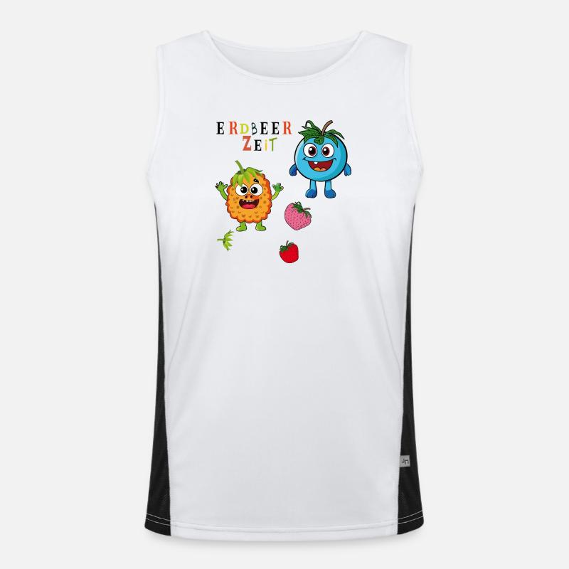 Strawberry Time Men's Functional Contrast Tank Top 