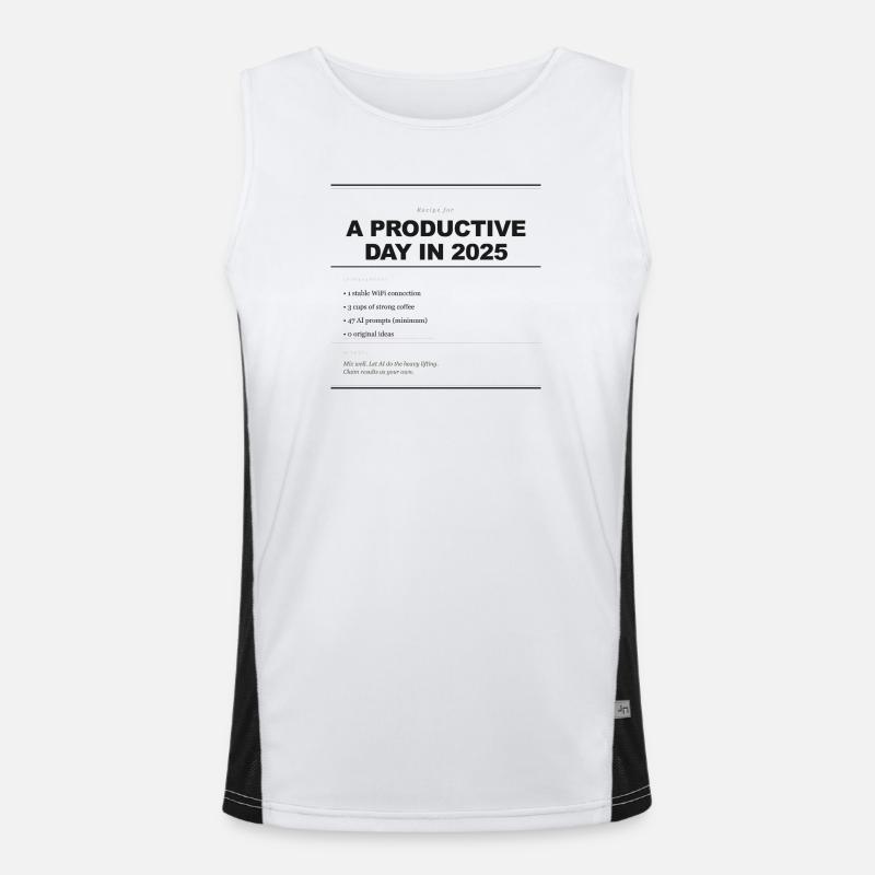 RECIPE FOR A PRODUCTIVE DAY Débardeur respirant contrasté Homme 