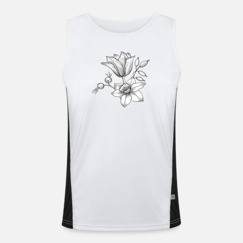 Vrille de fleur Débardeur respirant contrasté Homme 