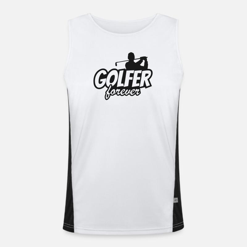 Golfer Forever Logo Débardeur respirant contrasté Homme 