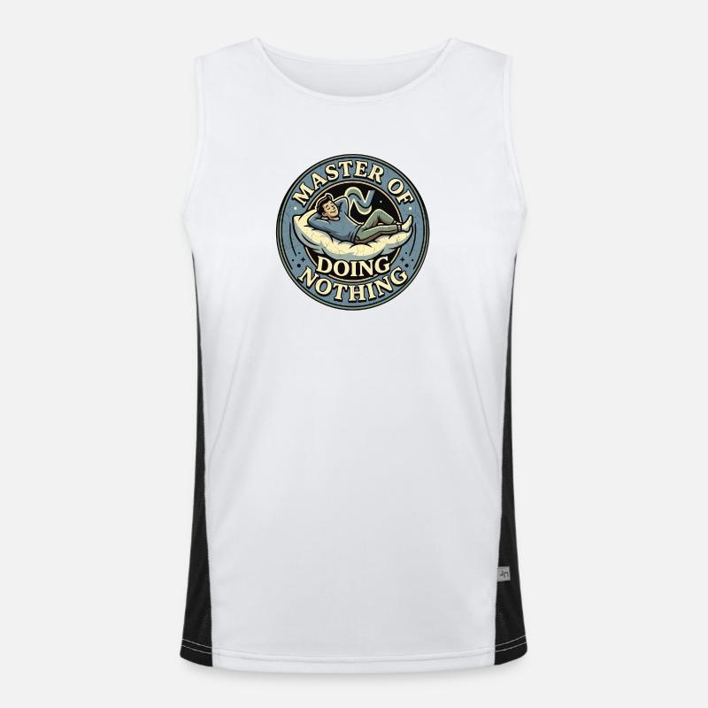Master Of Doing Nothing Funktionelles Kontrast-Tank Top für Männer 