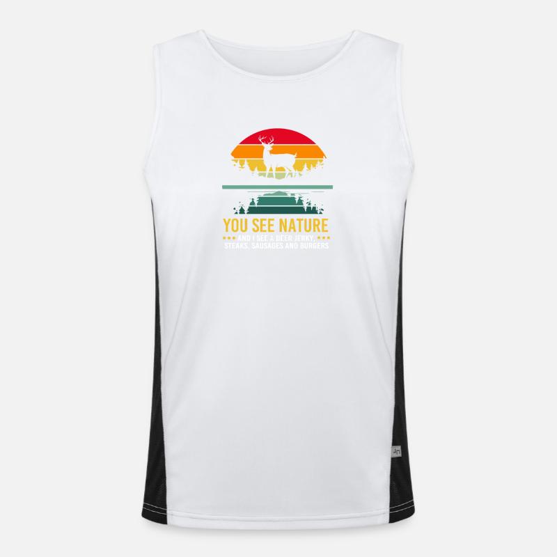 Bogen Bogenschütze Bogenschießen Funktionelles Kontrast-Tank Top für Männer 
