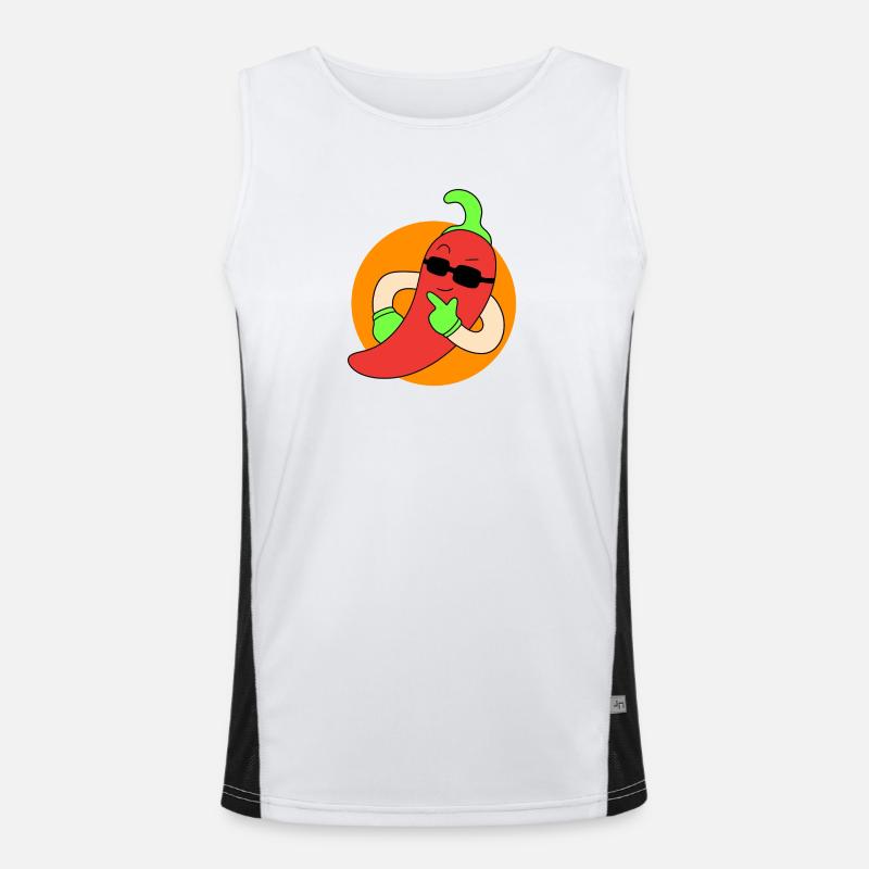 Cool chilli pepper Men's Functional Contrast Tank Top 