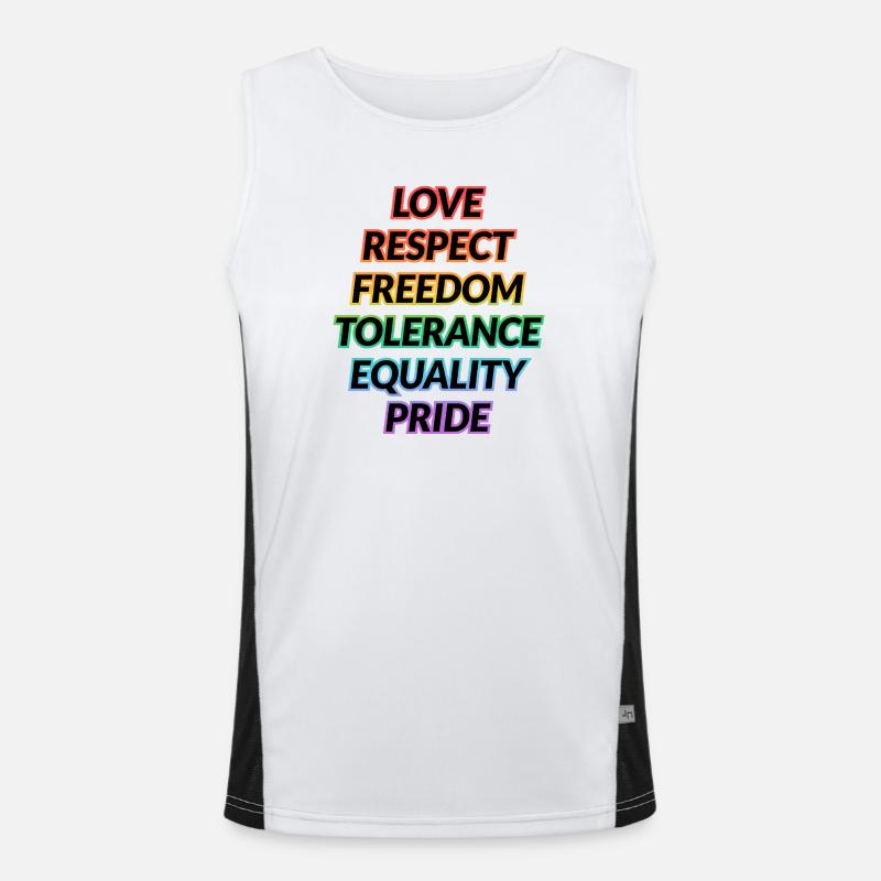 T-shirt Pride Rainbow Values Débardeur respirant contrasté Homme 