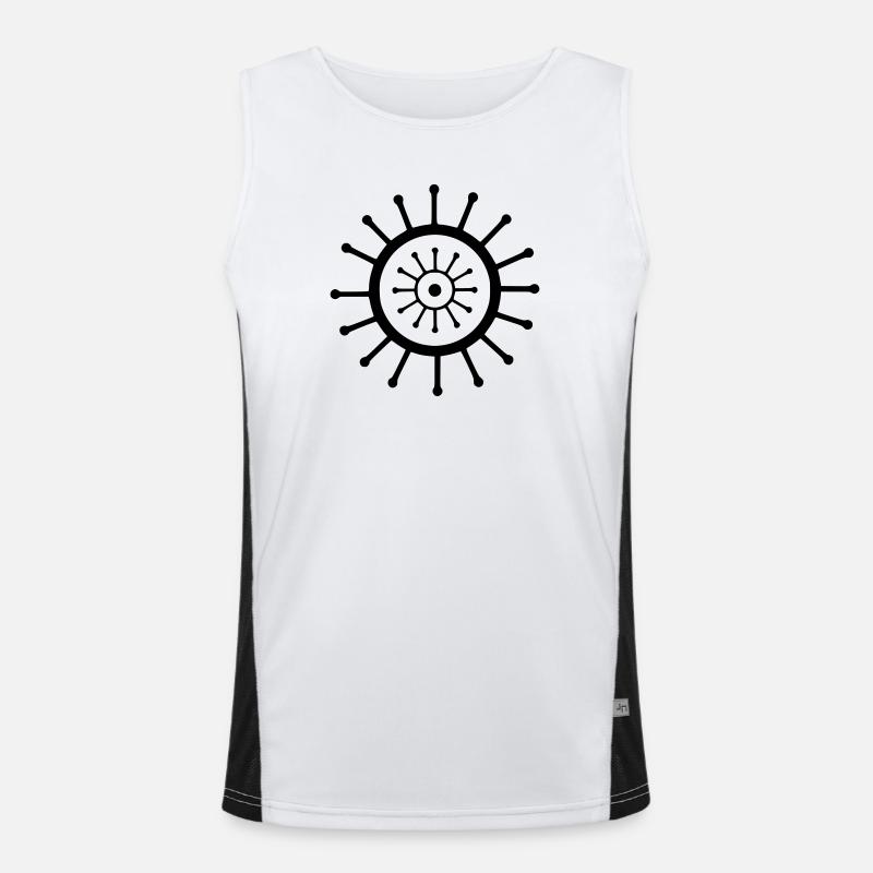 Sicanje - Men's Functional Contrast Tank Top  - white/black