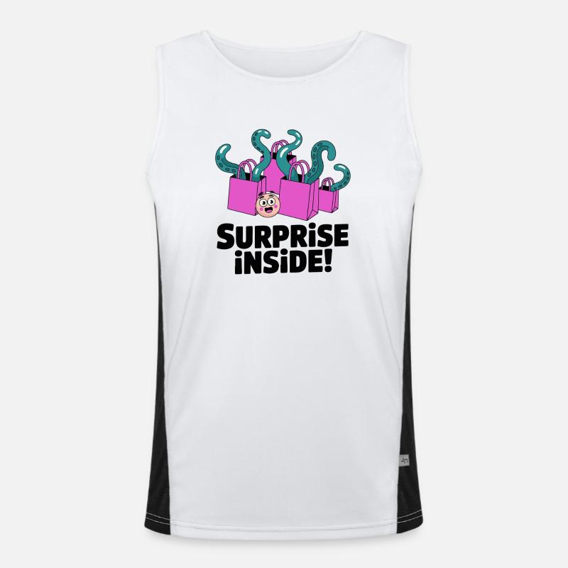 Surprise Inside Octopus Bags Men's Functional Contrast Tank Top 