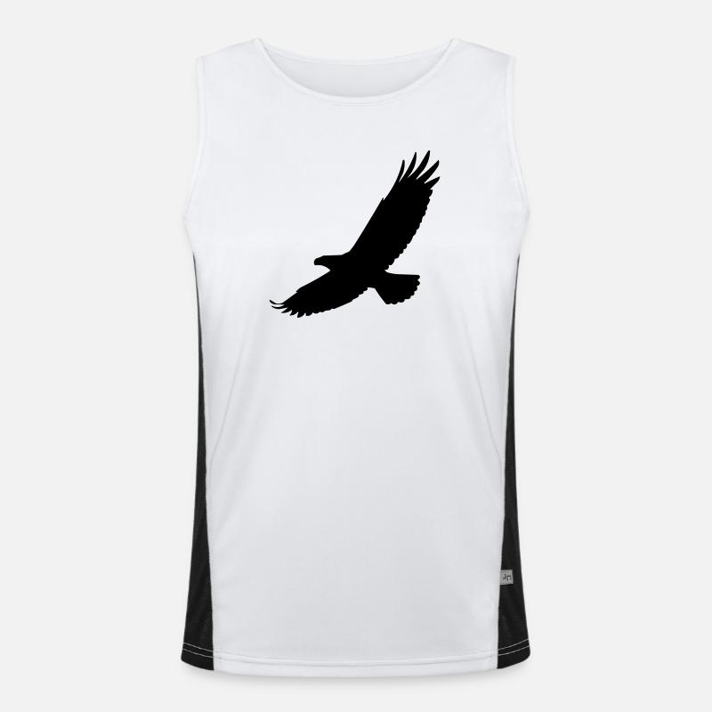 Falcon in flight - Men's Functional Contrast Tank Top  - white/black