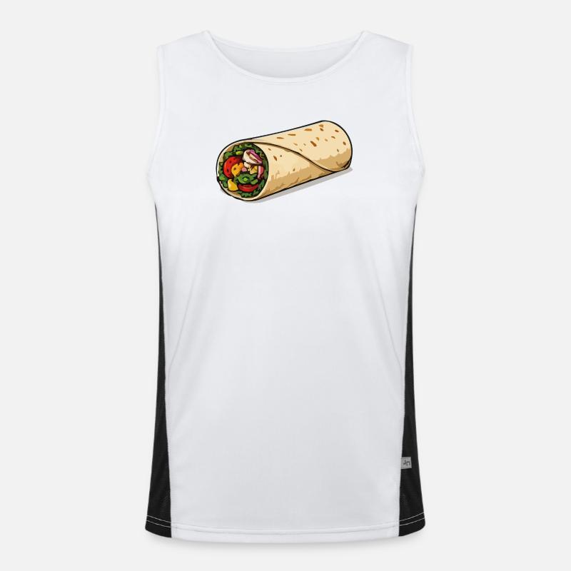 Wrap de burrito coloré Débardeur respirant contrasté Homme 